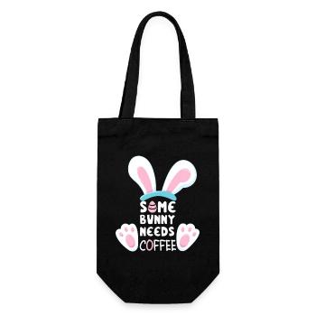 Un lapin a besoin de café - Sac à bouteille - noir - Devant