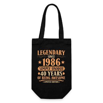 Légendaire depuis 1986 - 40e anniversaire - Sac à bouteille - noir - Devant