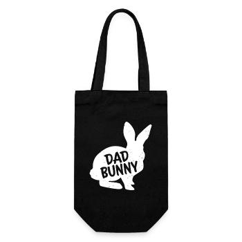 Graphisme de silhouette Papa Lapin - Sac à bouteille - noir - Devant