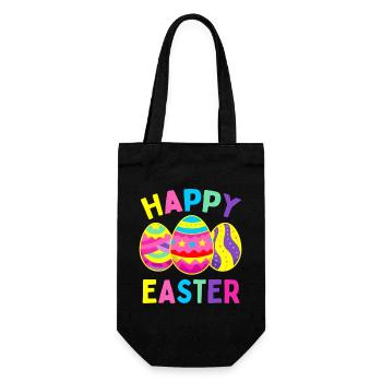 Lebendige Easter Eggs Parade - Geschenkbeutel für Flaschen - Schwarz - Vorne