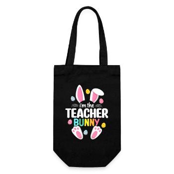 Im the Teacher Bunny - Gift Bag for Bottles - black - Front