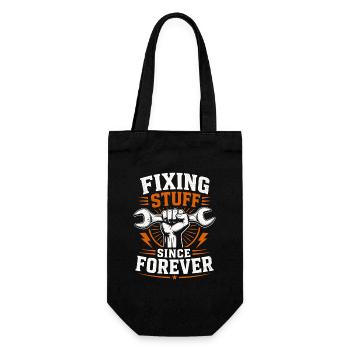 Dad The Problem Solver Father Humor Janitor - Gift Bag for Bottles - black - Front