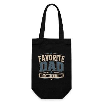 Favorite Dad Full Time Legend Father's Day Humor - Gift Bag for Bottles - black - Front