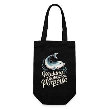 Faire des vagues sur Porsouse Drôle - Sac à bouteille - noir - Devant