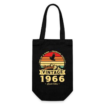 1966 Vintage Retro Geburtstagsgeschenk - Geschenkbeutel für Flaschen - Schwarz - Vorne