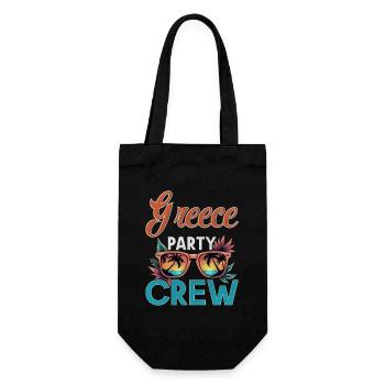 Greece Crew - Geschenkbeutel für Flaschen - Schwarz - Vorne