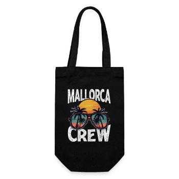 Mallorca Crew - Geschenkbeutel für Flaschen - Schwarz - Vorne