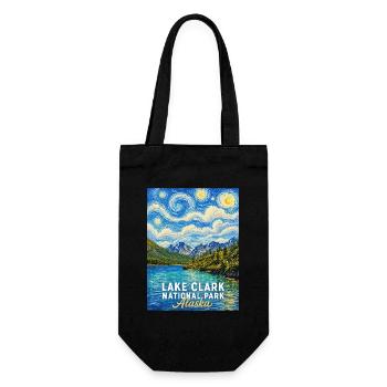 Art paysager de Lake Clark en Alaska - Sac à bouteille - noir - Devant
