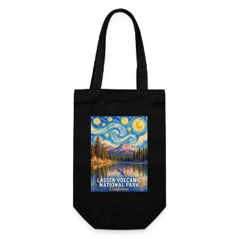 Let Volcano Night Poster California - Gift Bag for Bottles - black - Front