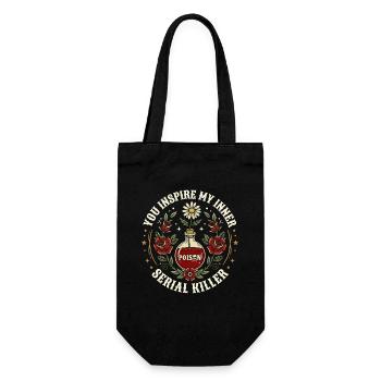 Inner Serial Killer Funny True Crime Quote - Gift Bag for Bottles - black - Front