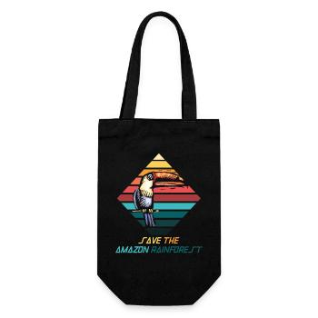 Sava – Save the rainforest - Gift Bag for Bottles - black - Front