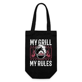 BBQ Grilling Meat Smoking Barbecue - Geschenkbeutel für Flaschen - Schwarz - Vorne