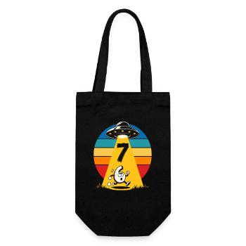 Dessin animé Rainbow UFO Abduction 6 7 - Sac à bouteille - noir - Devant
