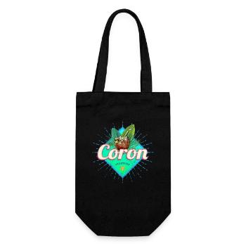 Coron Island in the Philippines Coconut Souvenir - Gift Bag for Bottles - black - Front