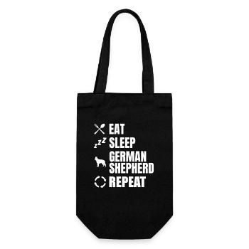 Eat Sleep Shepherd Dog Repeat - Gift Bag for Bottles - black - Front
