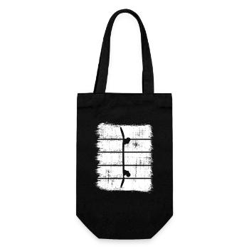Skateboard Drawing - Gift Bag for Bottles - black - Front