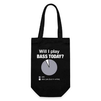 Bass Today Funny Bassist Diagram - Gift Bag for Bottles - black - Front