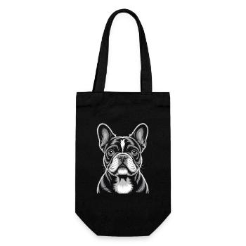 Bouledogue français Frenchie - Sac à bouteille - noir - Devant