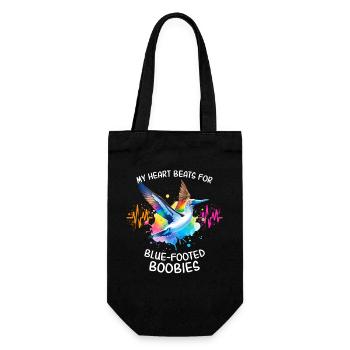 Blue-footed Booby Heartline - Gift Bag for Bottles - black - Front
