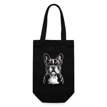 Bouledogue français Frenchie - Sac à bouteille - noir - Devant