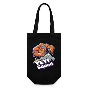 Yeti Squad Monster Berg Abenteuer - Geschenkbeutel für Flaschen - Schwarz - Vorne