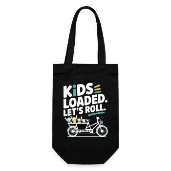 Kids Loaded Lets Roll Lastenrad - Geschenkbeutel für Flaschen - Schwarz - Vorne