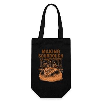 Faire du pain au levain est mon pain cardio - Sac à bouteille - noir - Devant
