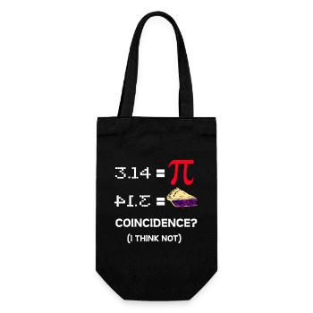 Pi Pie Zufall Tee - Geschenkbeutel für Flaschen - Schwarz - Vorne
