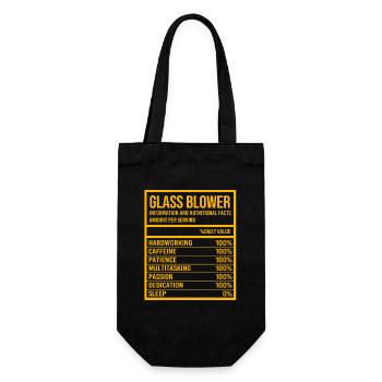 Verre soufflé - Sac à bouteille - noir - Devant