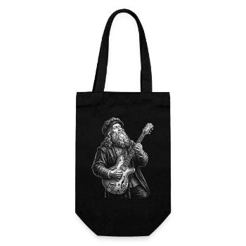 Leonardo Da Vinci plays guitar - Gift Bag for Bottles - black - Front