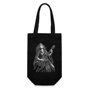 Hecate spielt Gitarre - Geschenkbeutel für Flaschen - Schwarz - Vorne