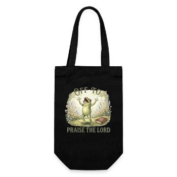 To praise the Lord Christ the Frog - Gift Bag for Bottles - black - Front