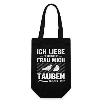 Taubenflüsterer brieftaubenzucht Taubenzüchter - Geschenkbeutel für Flaschen - Schwarz - Vorne