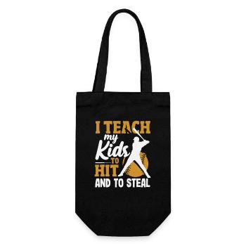 J’enseigne à l’entraîneur de baseball au bâton et au vol - Sac à bouteille - noir - Devant