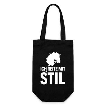 Hobby Horse | Riding in Style | Sports | Gift - Gift Bag for Bottles - black - Front
