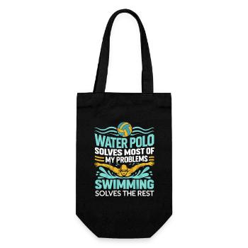 Water polo solves most of my problems - Gift Bag for Bottles - black - Front