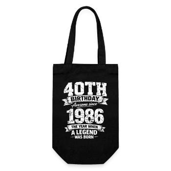 40e anniversaire 1986 Legend Vintage Design - Sac à bouteille - noir - Devant