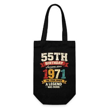 55 Years Anniversary Legend 1971 - Vintage - Gift Bag for Bottles - black - Front