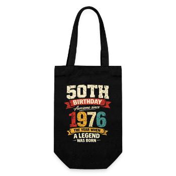 50 Years Anniversary Legend 1976 - Vintage - Gift Bag for Bottles - black - Front