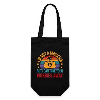 Insurance Agent Take Worries Away Funny Insurance - Gift Bag for Bottles - black - Front