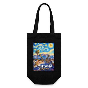 Fontana, Californie Nuit étoilée - Sac à bouteille - noir - Devant