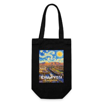 Chula Vista California Sternennacht  - Geschenkbeutel für Flaschen - Schwarz - Vorne