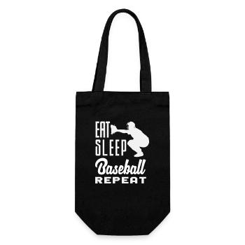 Eat Sleep Baseball Repeat Catcher - Gift Bag for Bottles - black - Front