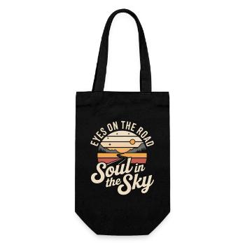 Eyes on the road | Road Trip Soul - Gift Bag for Bottles - black - Front