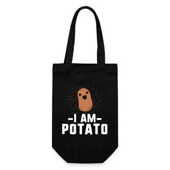 Sunburst Potato I Am Potato - Gift Bag for Bottles - black - Front