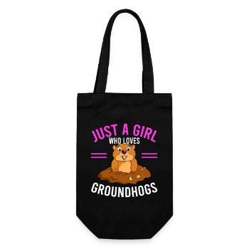 Groundhog Love Girl Tee - Gift Bag for Bottles - black - Front
