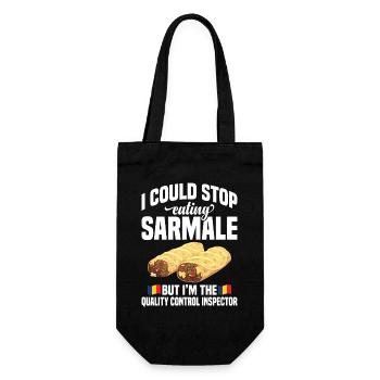  Sarmale Control Inspector Romanian Snack Dish - Gift Bag for Bottles - black - Front