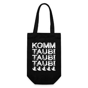 Taubenzüchter Spruch Lustig Taubenflüsterer - Geschenkbeutel für Flaschen - Schwarz - Vorne