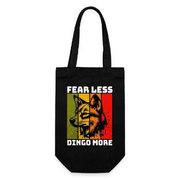 Dingo Australischer Wildhund - Geschenkbeutel für Flaschen - Schwarz - Vorne
