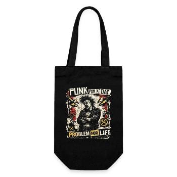 Punk For A Day - Gift Bag for Bottles - black - Front